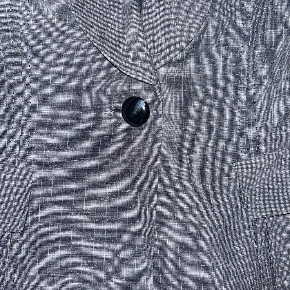 Antonio Melani Single Breasted Melissa Style Gray Linen Blazer Jacket Size 8 - Picture 7 of 7